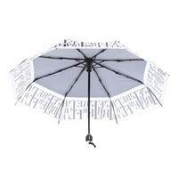 Зонт Ferre Milano черный с белой окантовкой LA-6034