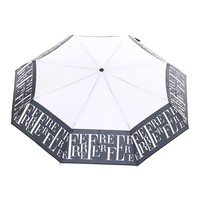 Зонт Ferre Milano черный с бежевой окантовкой LA-6034